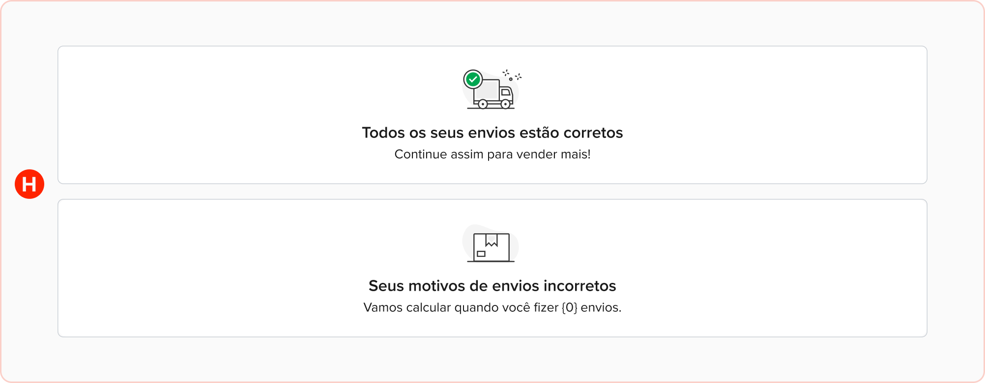 Estados sem ocorrências e sem dados suficientes, destacados pela letra H.